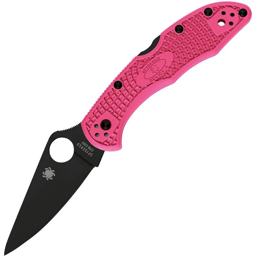 Spyderco 11FPPNS30VBK Pink Heals Delica Lockback Knife 3 Spyderco 11FPPNS30VBK Pink Heals Delica Lockback Knife