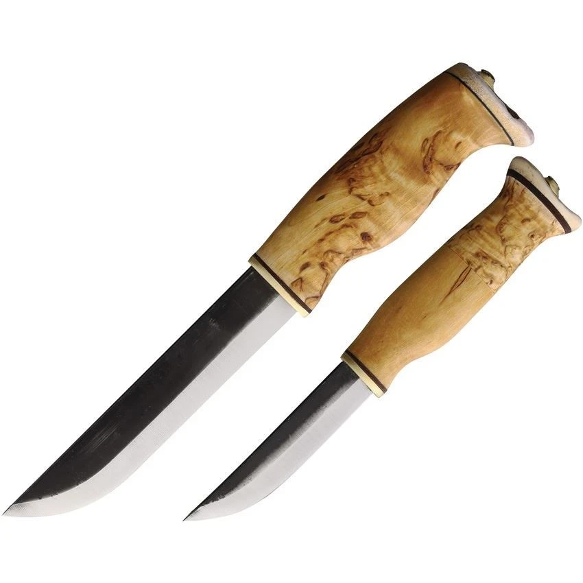 Wood Jewel Knives 23KI Big Double Fixed Blade Set 3 Wood Jewel Knives 23KI Big Double Fixed Blade Set