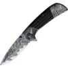 ElitEdge 10A54BKD Damascus Etched Linerlock A/O -Knives Discount Store 318060 318065