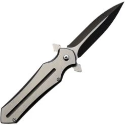 ElitEdge 10A38BS Black And Silver Linerlock A/O