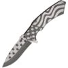 S-TEC 277289SL Flag Linerlock A/O Gray -Knives Discount Store 319820 319825