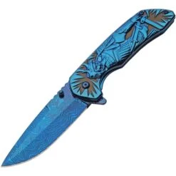 China Made 300581 Samurai Framelock Blue